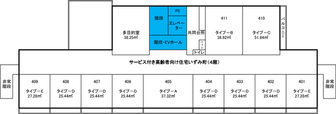 施設平面図4階