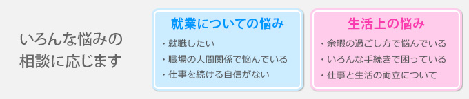 いろんな悩みに相談に応じます